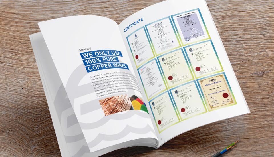 Product brochure design for Cable Manufacturer Malaysia